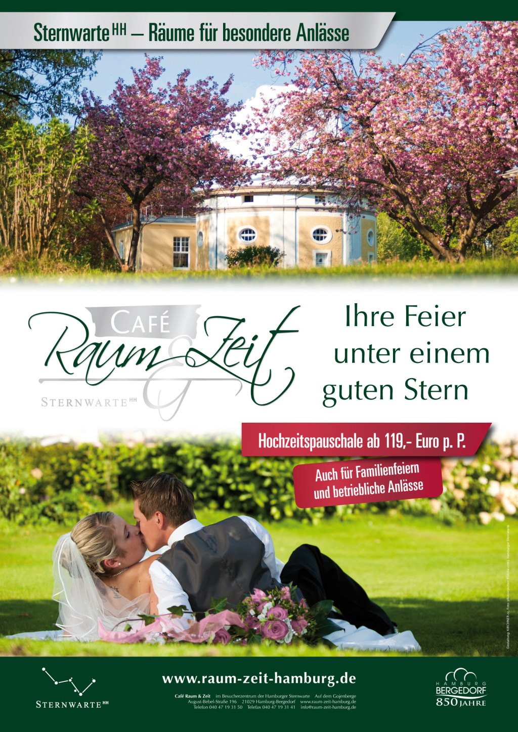 Plakat Café Raum & Zeit Privatveranstaltungen